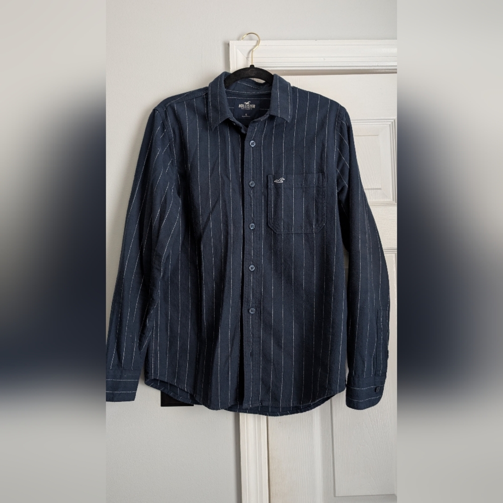 Hollister Black Casual Button Down Shirt
